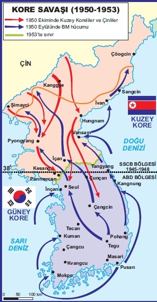 Kore Savaşı Haritası
