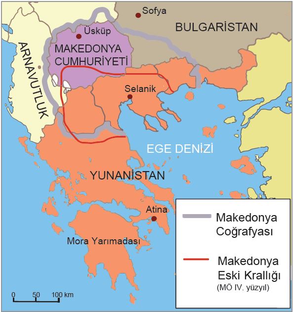 İlk Çağ’dan günümüze Makedonya haritası